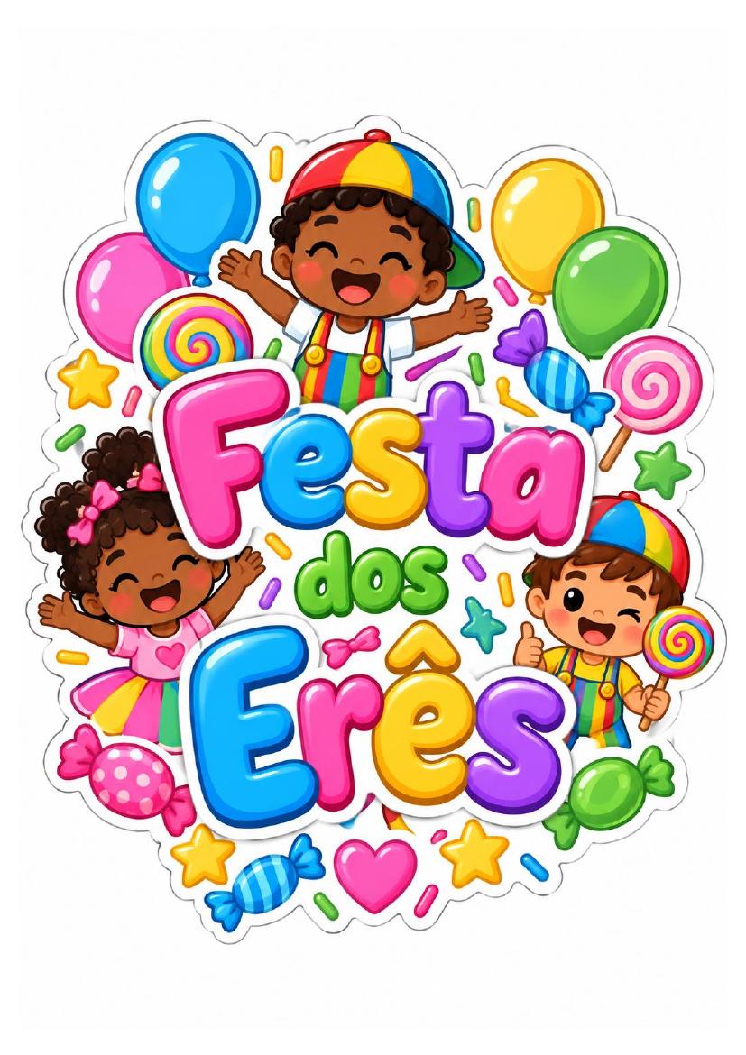 Arte Festa dos Erês pronta para recortar