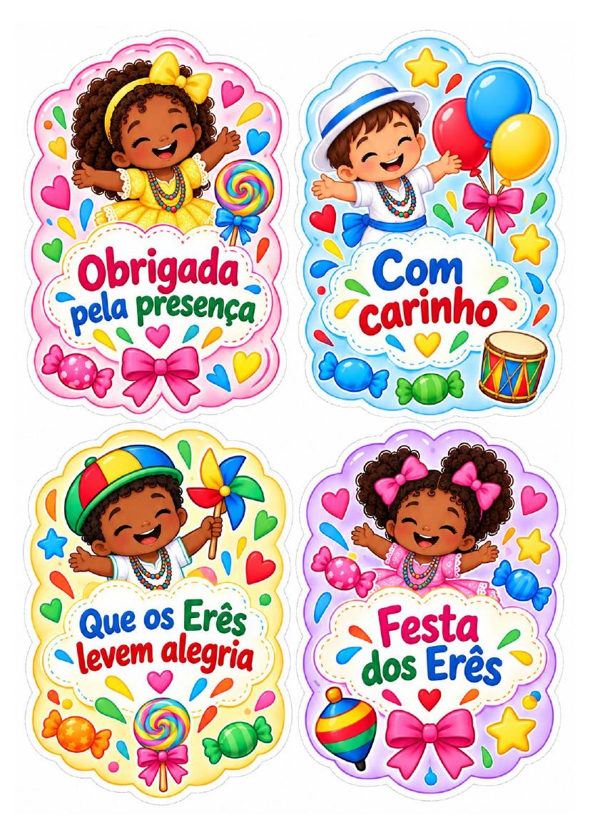 Tags de carinho e alegria dos Erês
